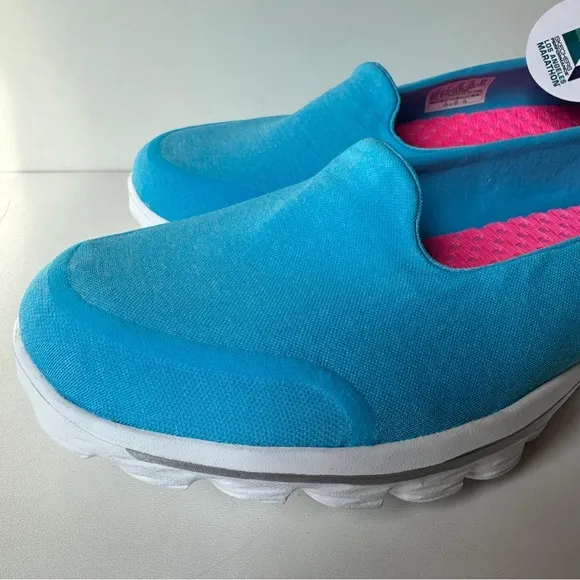 Skechers Women's Go Walk 2 Go Ga Mat Slip On Activewear Sneaker Blue Size8