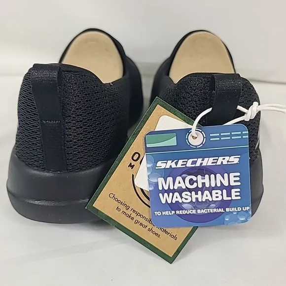 Skechers Women's Go Walk Joy Aurora Slip On Sneakers Sz 7 Black Mesh Lightweight