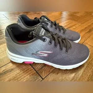 Skechers Go‎ Walk 5 Alive Black Hot Pink Womens Casual Sneakers 15929 Size 6.5