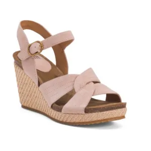 SOFFT Blush Suede Clarissa Comfort Wedge Sandals NWT