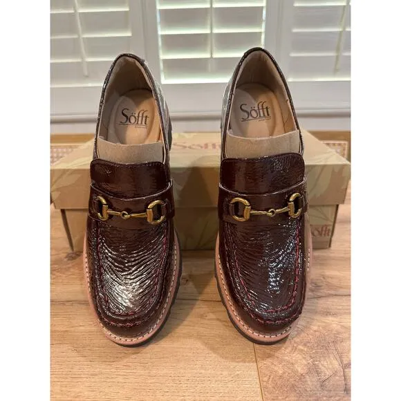 Sofft Women's Prewitt Loafers Burgundy Leather Size 7 NIB Classy Casual Timeless