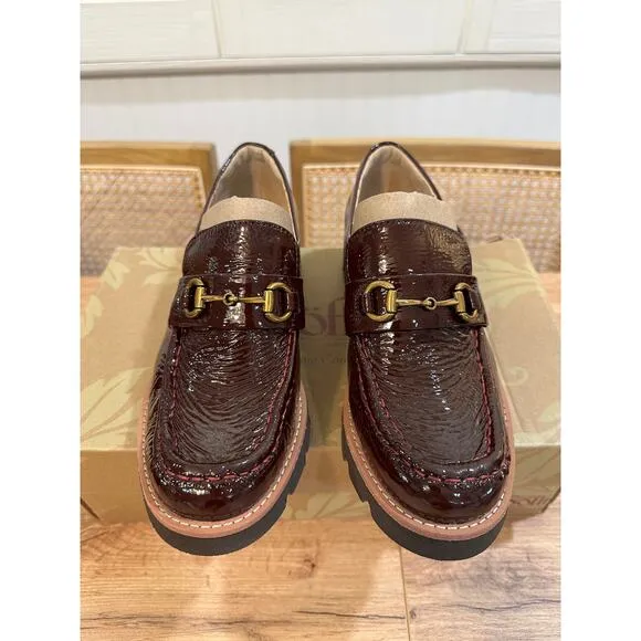 Sofft Women's Prewitt Loafers Burgundy Leather Size 7 NIB Classy Casual Timeless