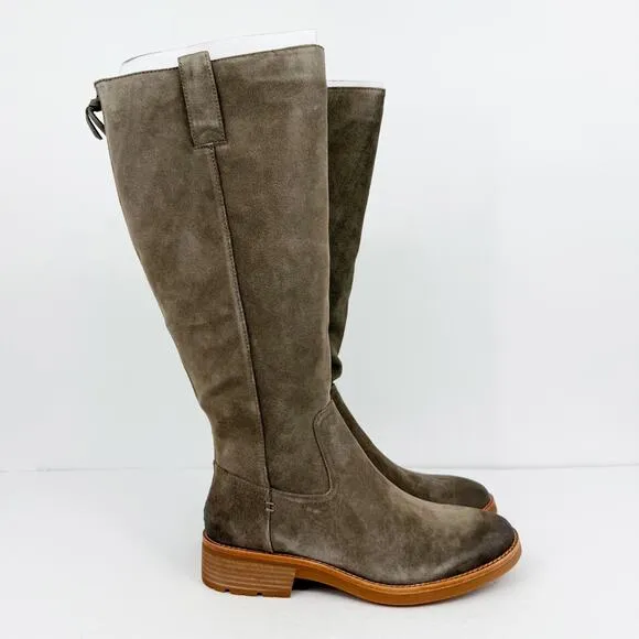 Sofft Womens Samantha II Tall Boots Size 11M Dark Taupe Grey Suede Leather NIB