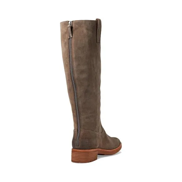 Sofft Womens Samantha II Tall Boots Size 11M Dark Taupe Grey Suede Leather NIB