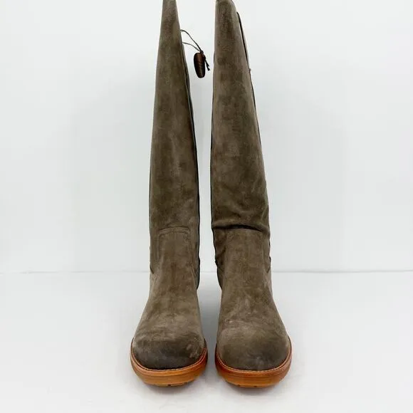 Sofft Womens Samantha II Tall Boots Size 11M Dark Taupe Grey Suede Leather NIB