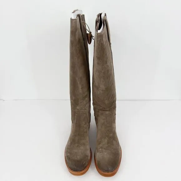 Sofft Womens Samantha II Tall Boots Size 11M Dark Taupe Grey Suede Leather NIB