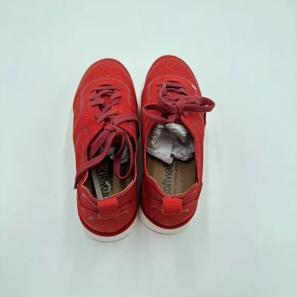 SoftWalk Women’s Stella Red Sneakers Sz 8