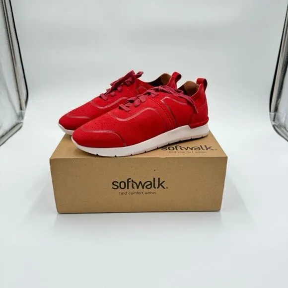 SoftWalk Women’s Stella Red Sneakers Sz 8
