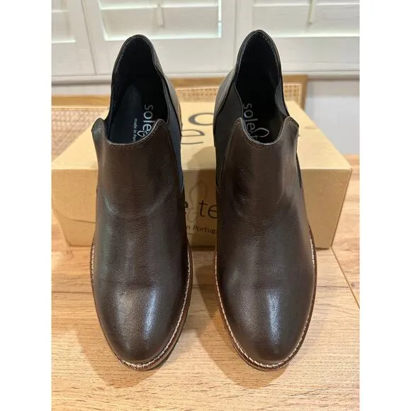 Sole Terra Women's Canyon Chelsea Boot Hickory Brown Size 40 EU 9 US NIB