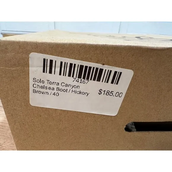 Sole Terra Women's Canyon Chelsea Boot Hickory Brown Size 40 EU 9 US NIB
