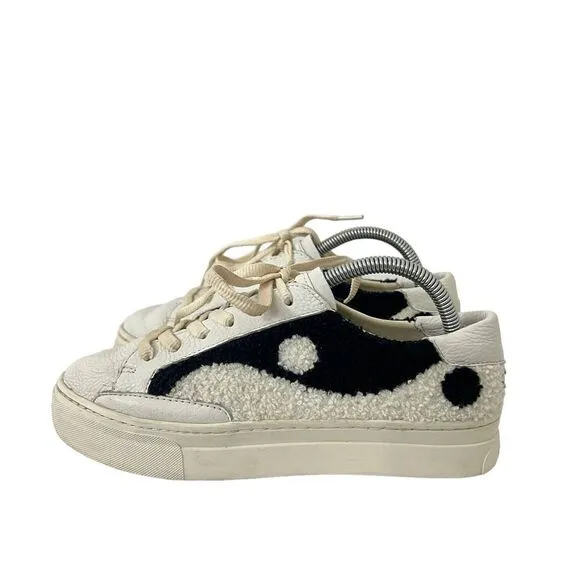 Soludos Womens Size 8.5 Ying Yang Woven Knit Platform Sneakers