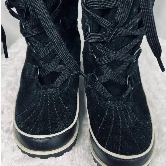 Sorel Black Suede Women Tivoli High II Boots 5.5