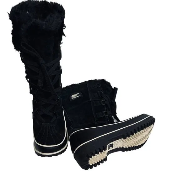 Sorel Black Suede Women Tivoli High II Boots 5.5