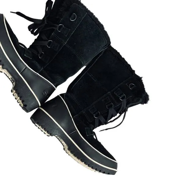 Sorel Black Suede Women Tivoli High II Boots 5.5