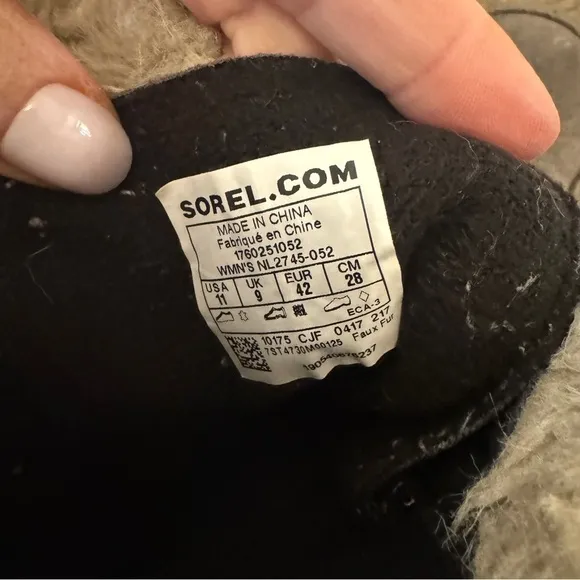 Sorel Cozy Joan Boots, Quarry/Black, Size 11