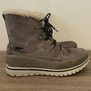 Sorel Cozy Joan Boots, Quarry/Black, Size 11
