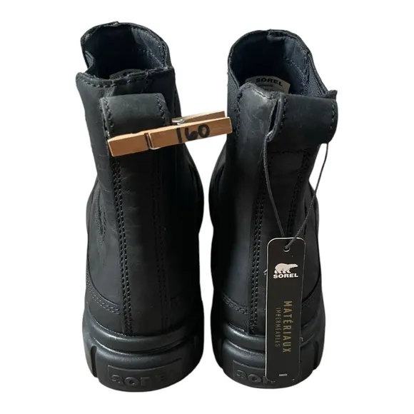 Sorel Explorer STRT Chelsea Waterproof Boots Black Size 8.5 NWT