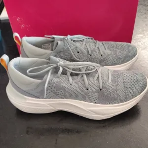 Sorel Gray and White Sneakers with Knit Upper and Cushioned Sole