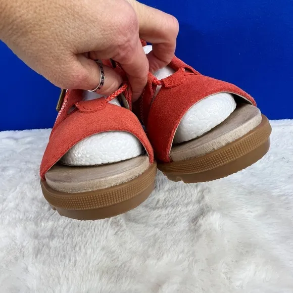 |•SOREL•| Joanie II Leather Wedge Sandal - Orange