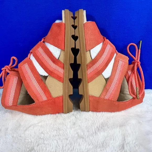 |•SOREL•| Joanie II Leather Wedge Sandal - Orange