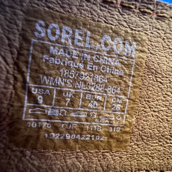 |•SOREL•| Joanie II Leather Wedge Sandal - Orange