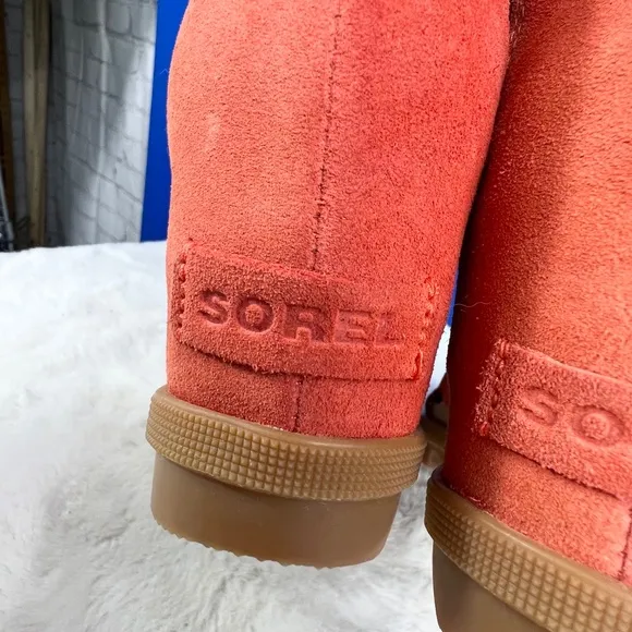 |•SOREL•| Joanie II Leather Wedge Sandal - Orange