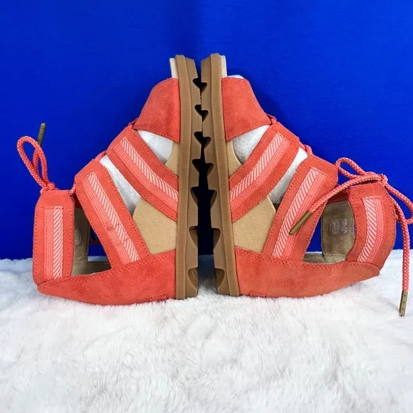 |•SOREL•| Joanie II Leather Wedge Sandal - Orange