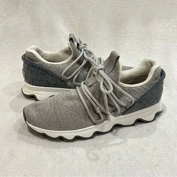 SOREL Kinetic Lace Gradient Shoes in Dove Grey Size 9