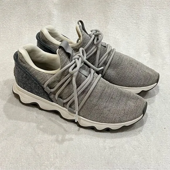 SOREL Kinetic Lace Gradient Shoes in Dove Grey Size 9