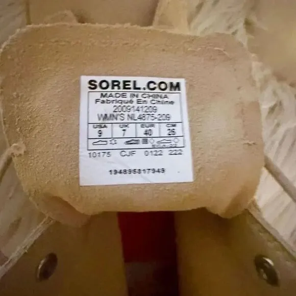 SOREL | NIB Combat Moto Hi-Line Heel Lace Boot Ceramic Tan Chalk White | Size 9