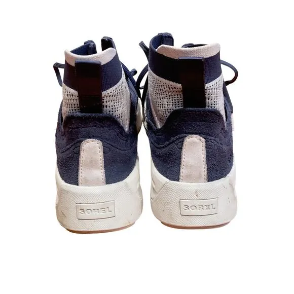 Sorel ONA 503 Knit Mid Sneakers Blue Women's Size 8.5