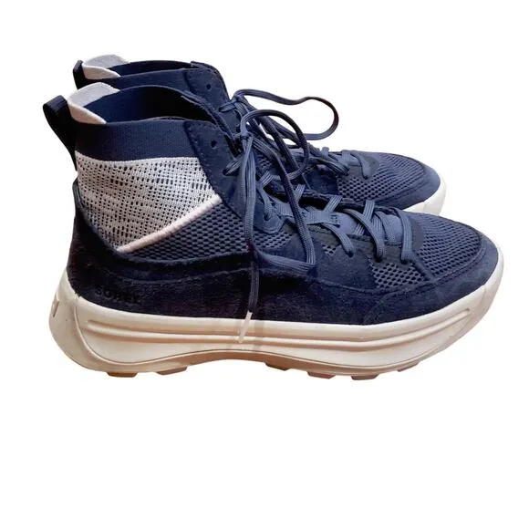 Sorel ONA 503 Knit Mid Sneakers Blue Women's Size 8.5
