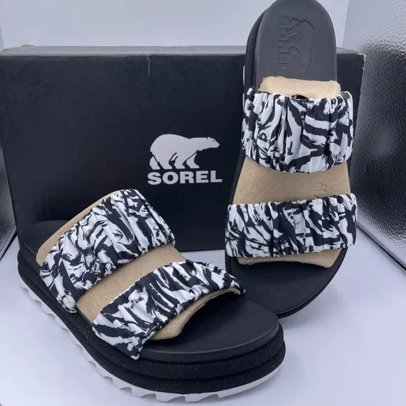 Sorel roaming two strap platform slide sandals women Size 9.5