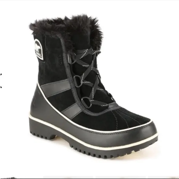 Sorel Tivoli II Leather Snow Boots in Black