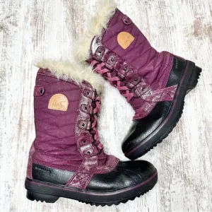 Sorel Tofino II Purple / Black Winter Boots Size Youth 5
