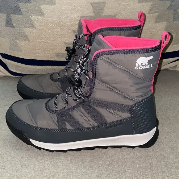 Sorel whitney II winter sport boots gray/pink NEW