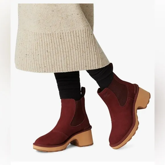 Sorel Women's Hi-Line Heel Chelsea Boots US11 Spice, Tawny Buff $190