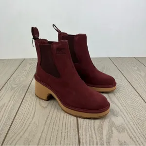 Sorel Women's Hi-Line Heel Chelsea Boots US7.5 Spice, Tawny Buff $190