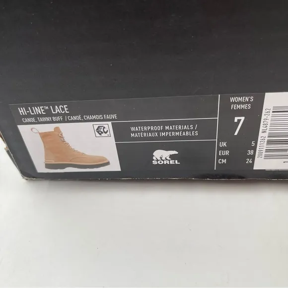Sorel Women’s Hi-Line Lace - SZ 7 - Tawny Buff Waterproof Boots