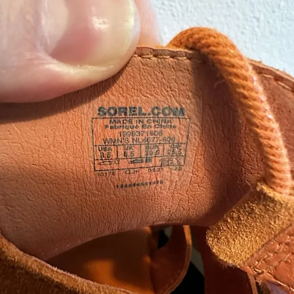 Sorel Womens Joanie III Lace Sandals Desert Sun/Chalk Size 8.5