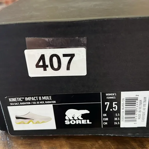 Sorel Women's Kinetic Impact II Mixed-Media Mule Sneakers NEW Size 7.5