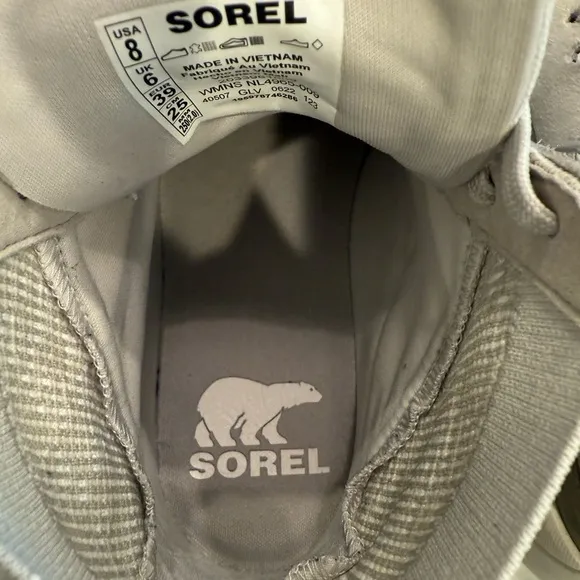 Sorel Women's Ona 503 Knit Mid Sneakers Size 8 Gray