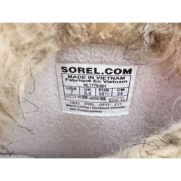 Sorel Tofino Waterproof Boots Fur Trim Red Size 7