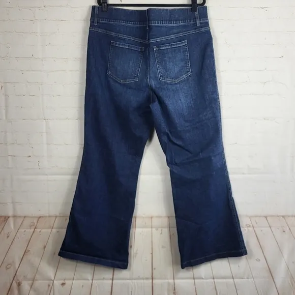 Spanx Pull On High Rise Flare Shapewear Jeans Midnight Shade Blue 3X Petite
