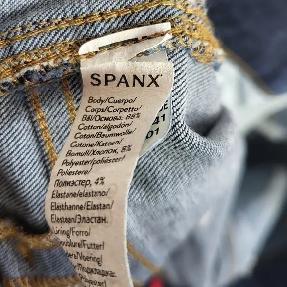 Spanx Pull On High Rise Flare Shapewear Jeans Midnight Shade Blue 3X Petite