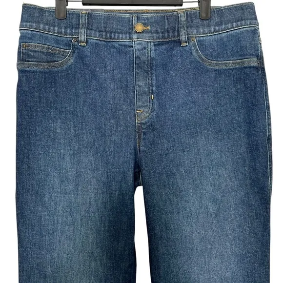 SPANX SPANXshape EveryWear Flare Jeans Authentic Blue Size XL NEW