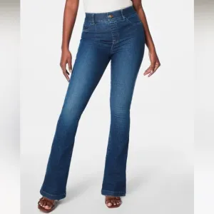 SPANX SPANXshape EveryWear Flare Jeans Authentic Blue Size XL NEW