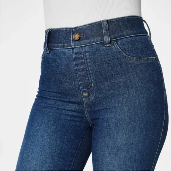 SPANX SPANXshape EveryWear Flare Jeans Authentic Blue Size XL NEW