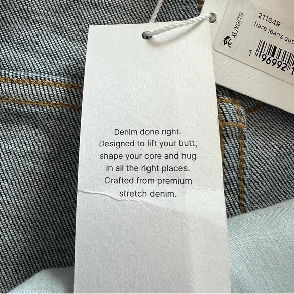 SPANX SPANXshape EveryWear Flare Jeans Authentic Blue Size XL NEW