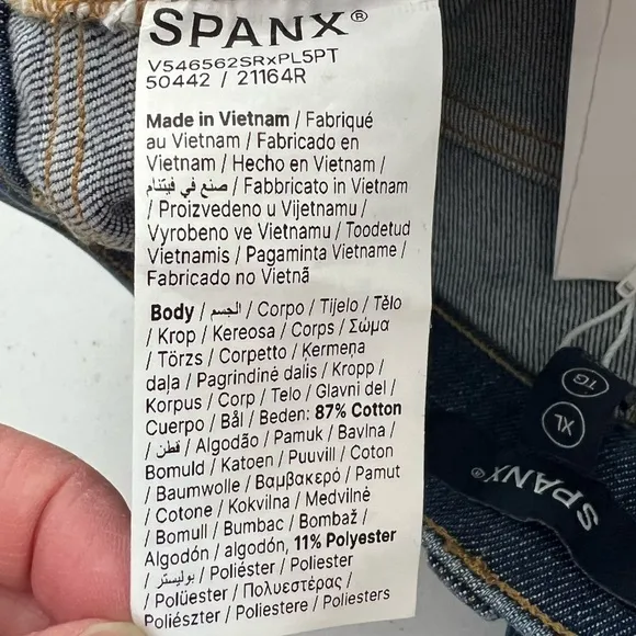 SPANX SPANXshape EveryWear Flare Jeans Authentic Blue Size XL NEW